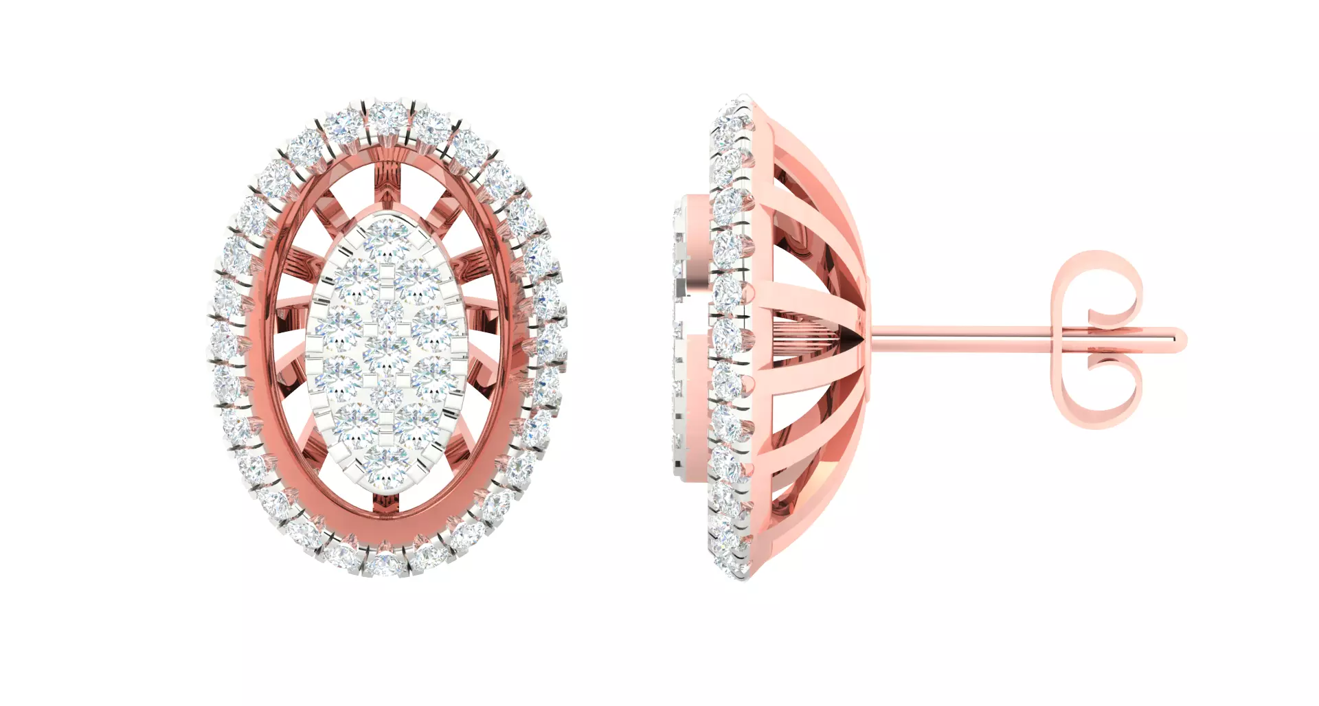 Women earrings 3dm stl render detail 3D print model 3D print model_0