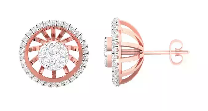 Women earrings 3dm stl render detail 3D print model