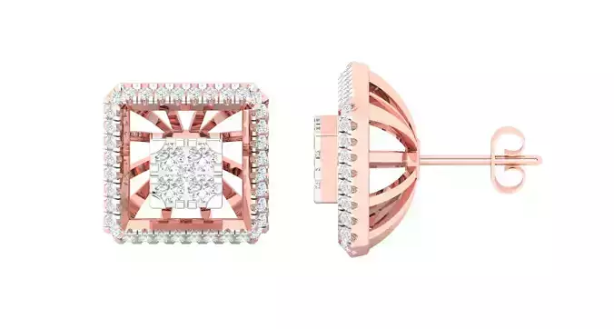 Women earrings 3dm stl render detail 3D print model