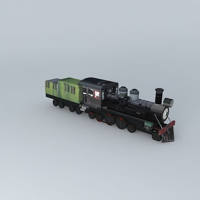 Old Train 3D model_1