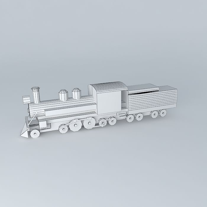 Old Train 3D model_3