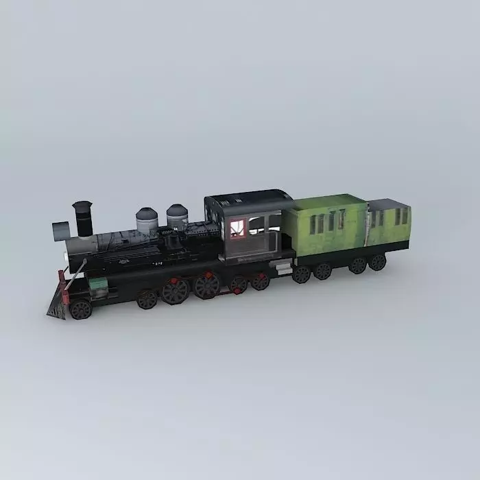 Old Train 3D model_0