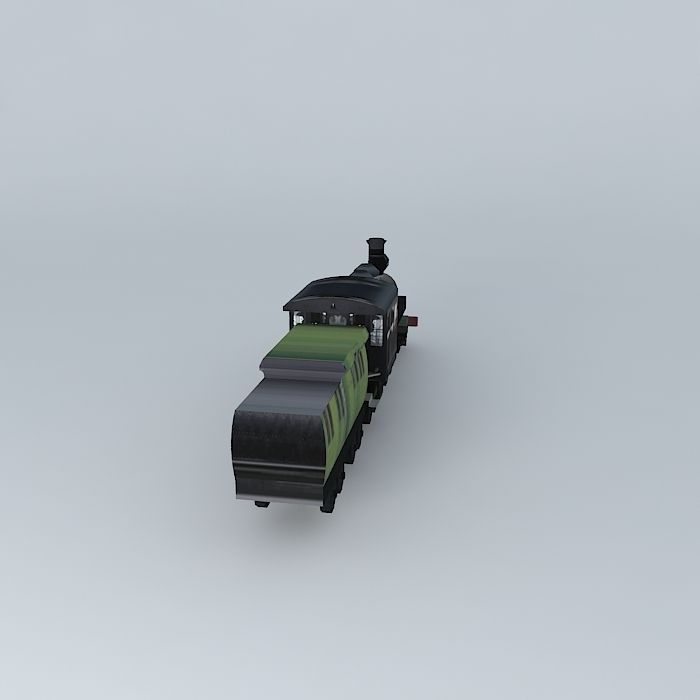 Old Train 3D model_2
