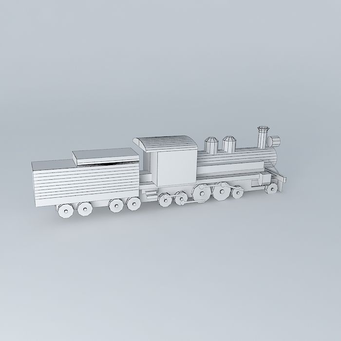 Old Train 3D model_4