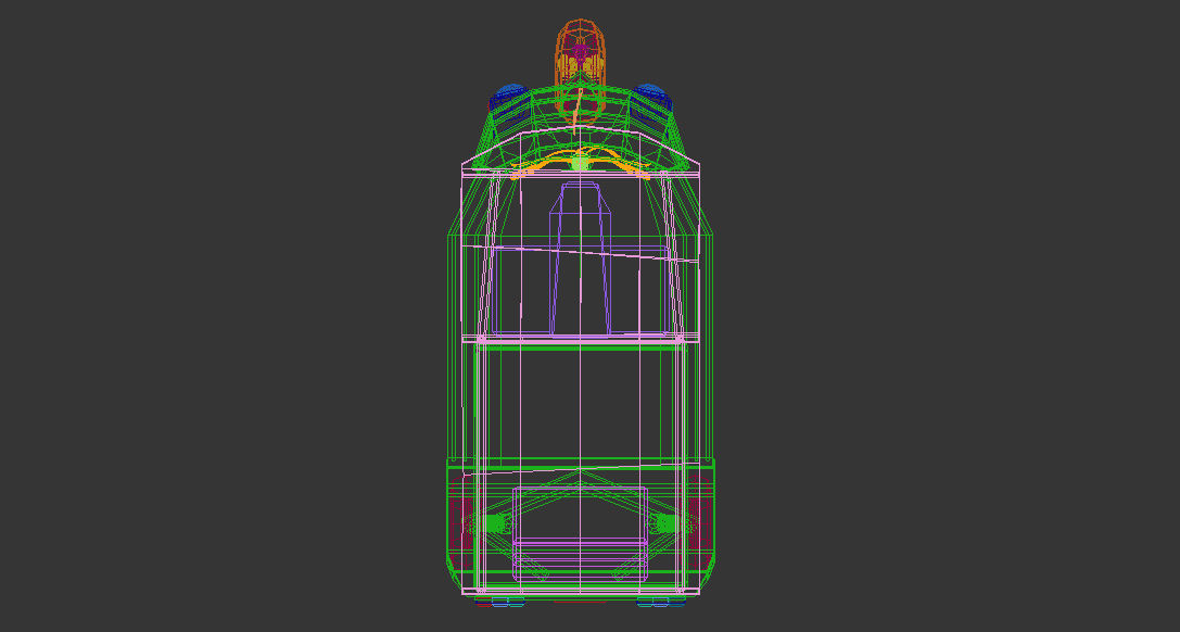 Low Poly Auto Rickshaw Low-poly 3D model_16