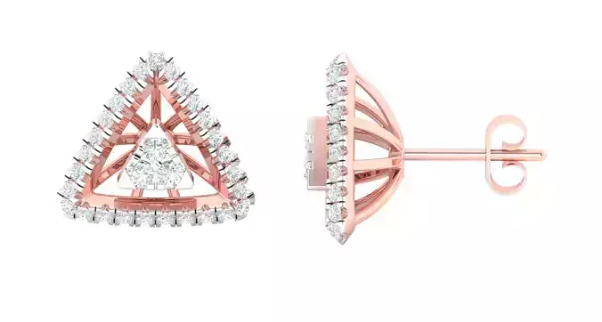 Women earrings 3dm stl render detail 3D print model