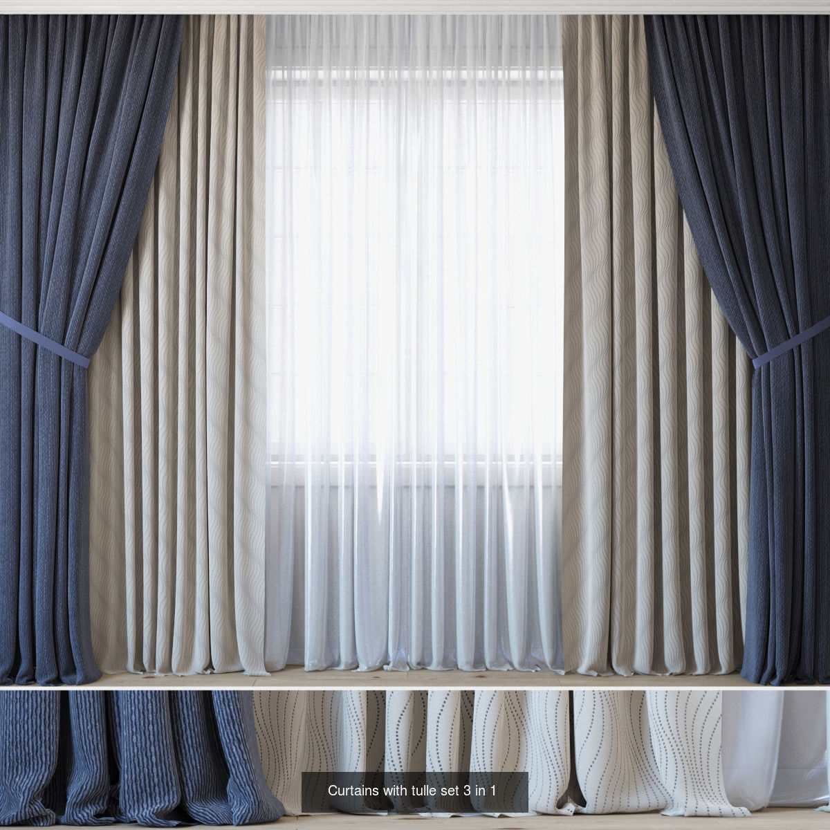Curtains Big pack  All in 1  3D Model Collection_10