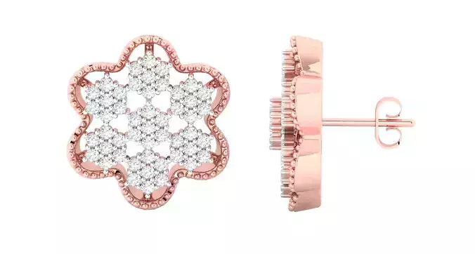 Women earrings 3dm stl render detail 3D print model