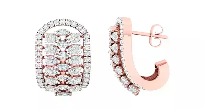 Women earrings 3dm stl render detail 3D print model 3D print model