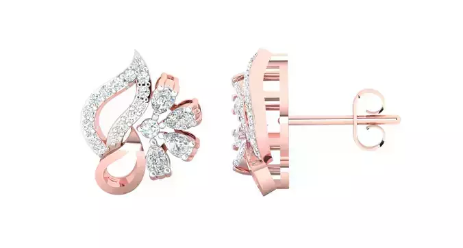 Women earrings 3dm stl render detail 3D print model