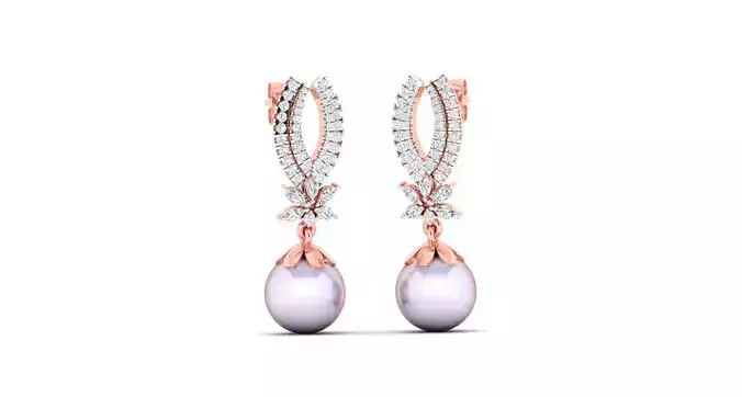 Women earrings 3dm stl render detail 3D print model