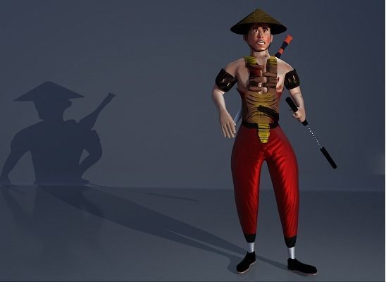 Shaolin Warrior 3D model_5