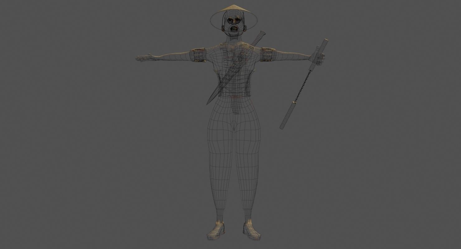 Shaolin Warrior 3D model_2