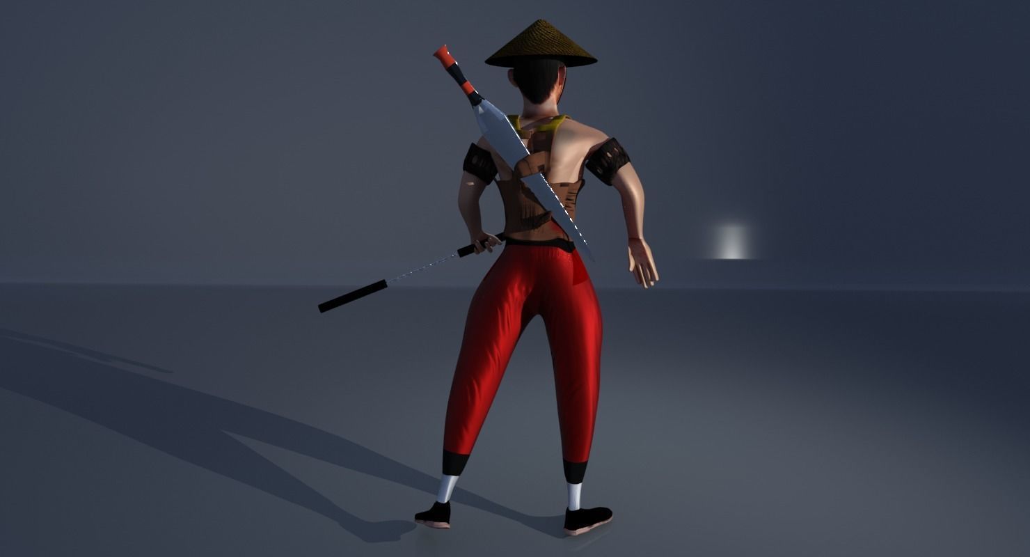 Shaolin Warrior 3D model_9