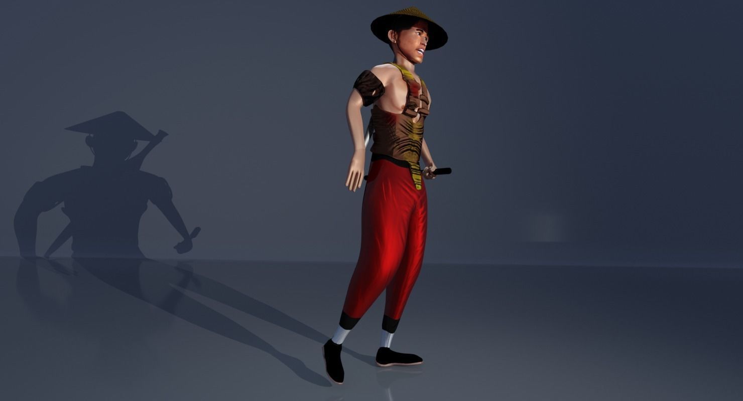 Shaolin Warrior 3D model_10