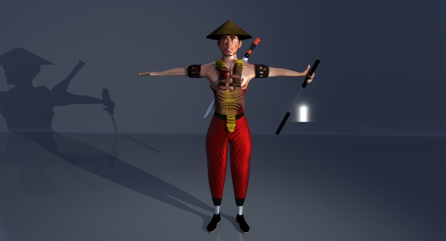 Shaolin Warrior 3D model_4