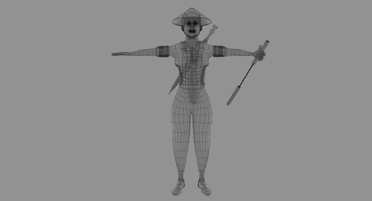 Shaolin Warrior 3D model_3