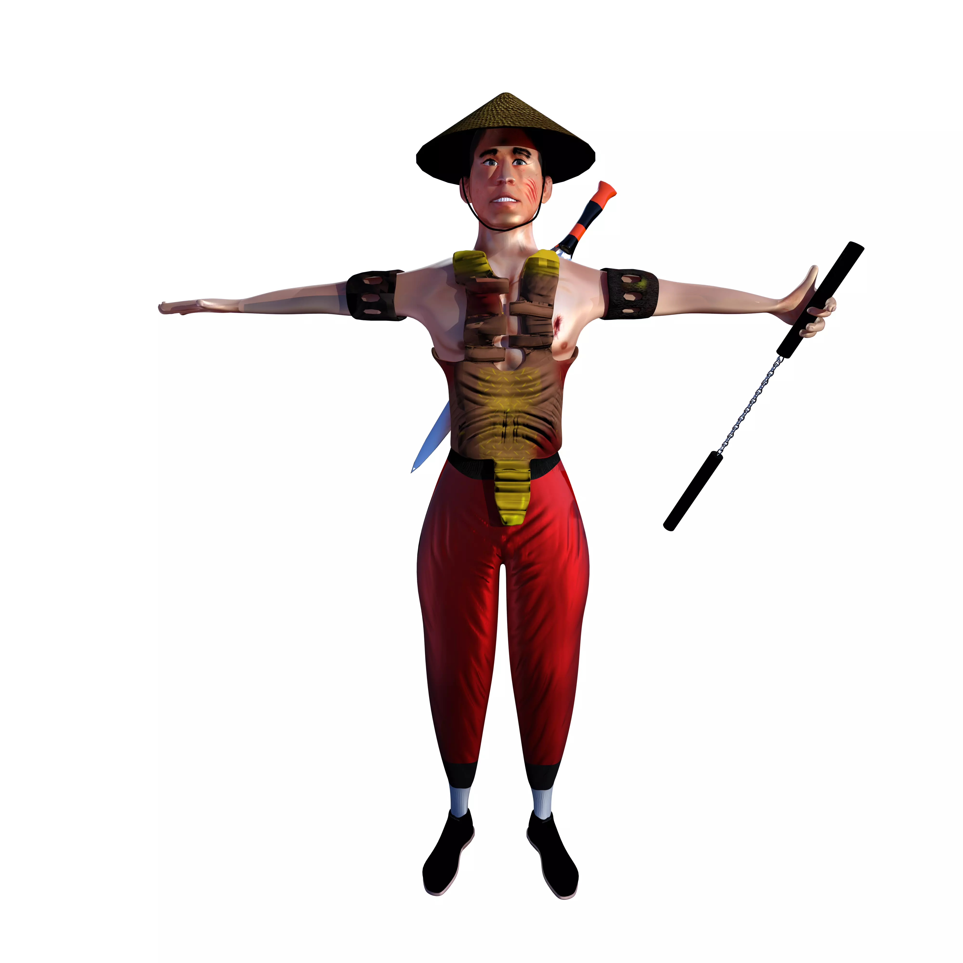 Shaolin Warrior 3D model_0