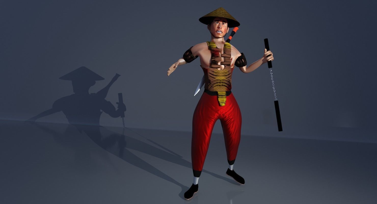 Shaolin Warrior 3D model_6