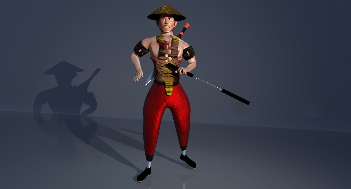 Shaolin Warrior 3D model_8