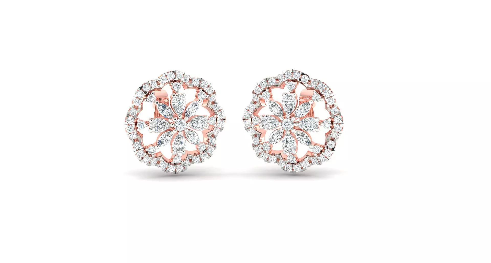 Women earrings 3dm stl render detail 3D print model 3D print model_0