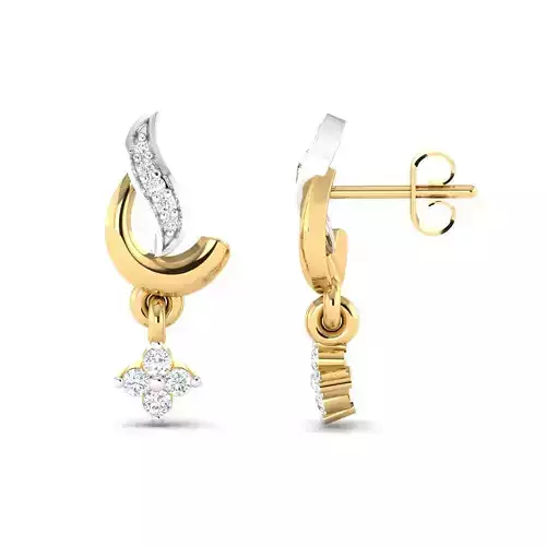Women earrings 3dm stl render detail 3D print model 3D print model