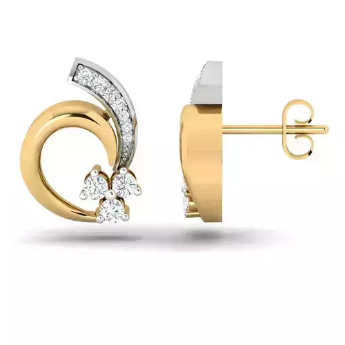 Women earrings 3dm stl render detail 3D print model