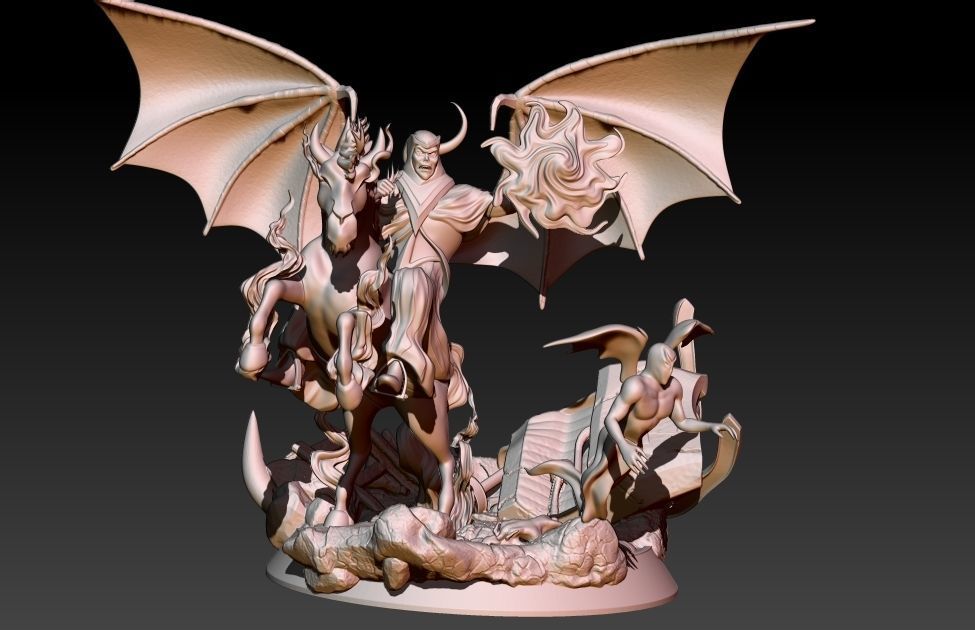 Venger on horse Nightmare 3D print model_1