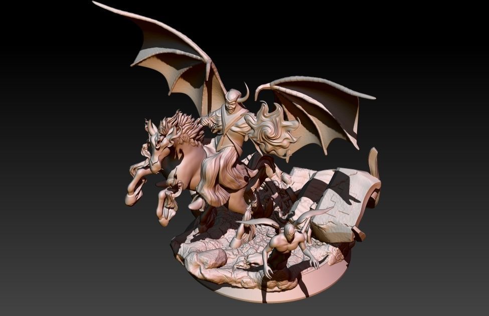 Venger on horse Nightmare 3D print model_4