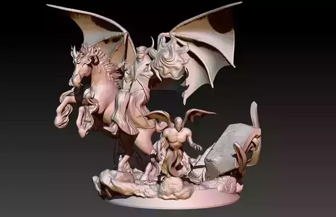 Venger on horse Nightmare 3D print model
