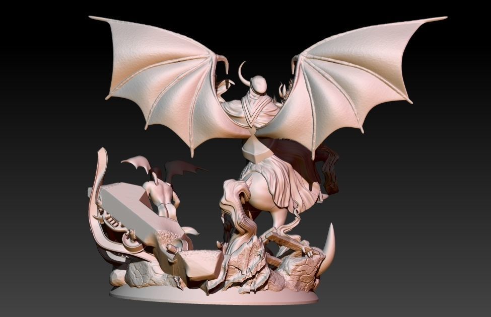 Venger on horse Nightmare 3D print model_3