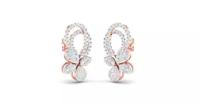 Women earrings 3dm stl render detail 3D print model