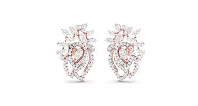 Women earrings 3dm stl render detail 3D print model 3D print model