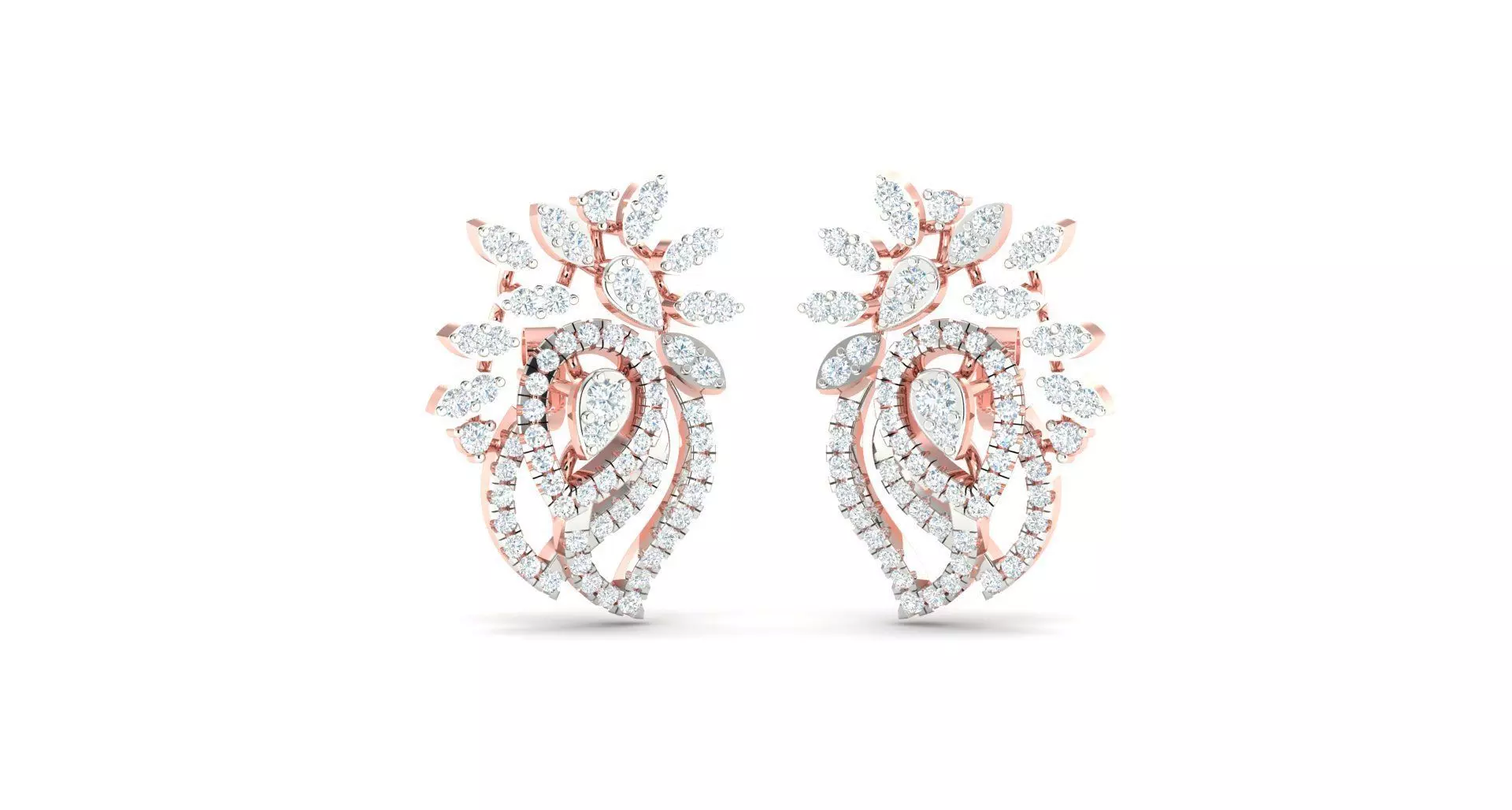 Women earrings 3dm stl render detail 3D print model 3D print model_0