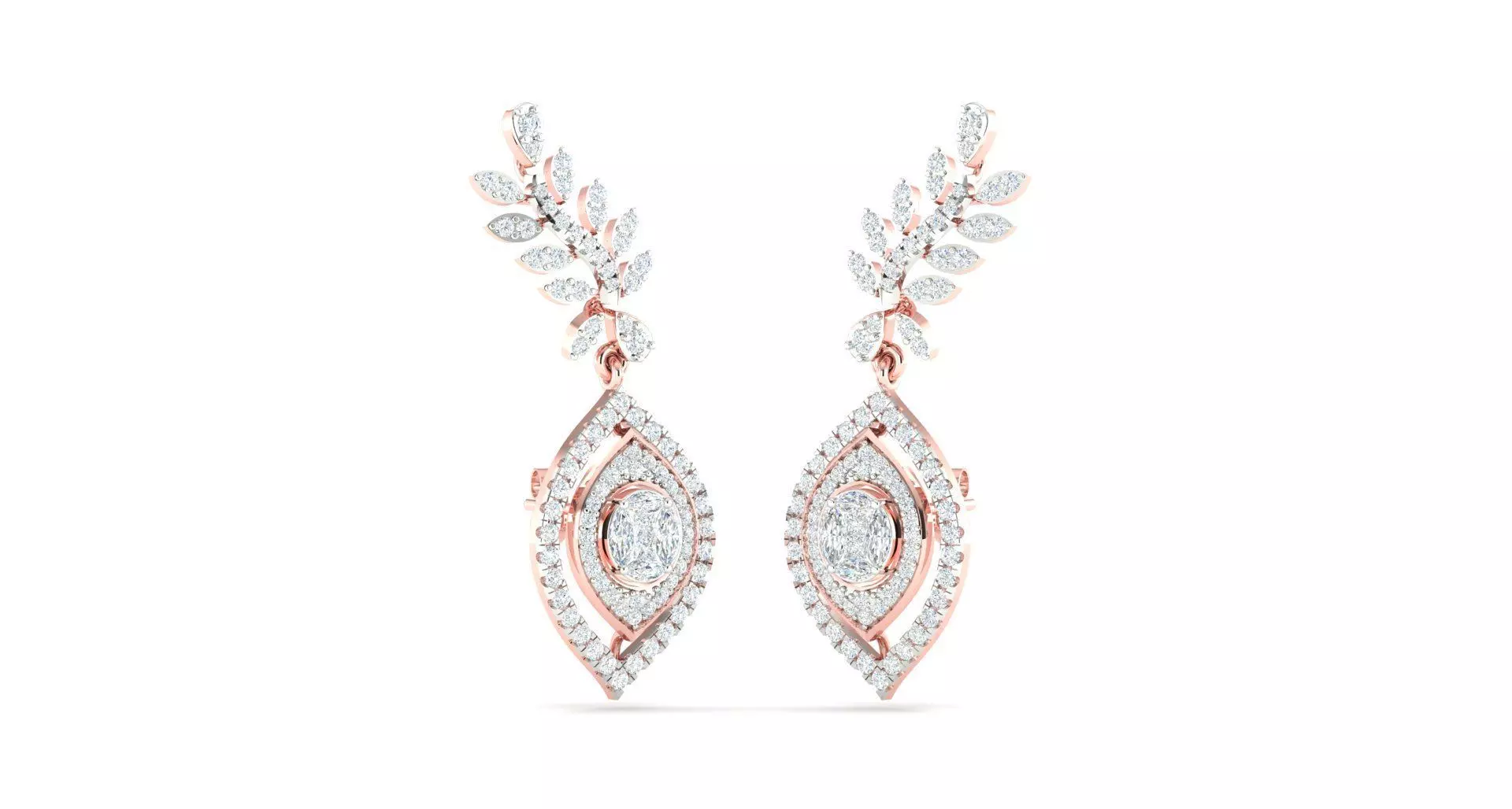 Women earrings 3dm stl render detail 3D print model 3D print model_0