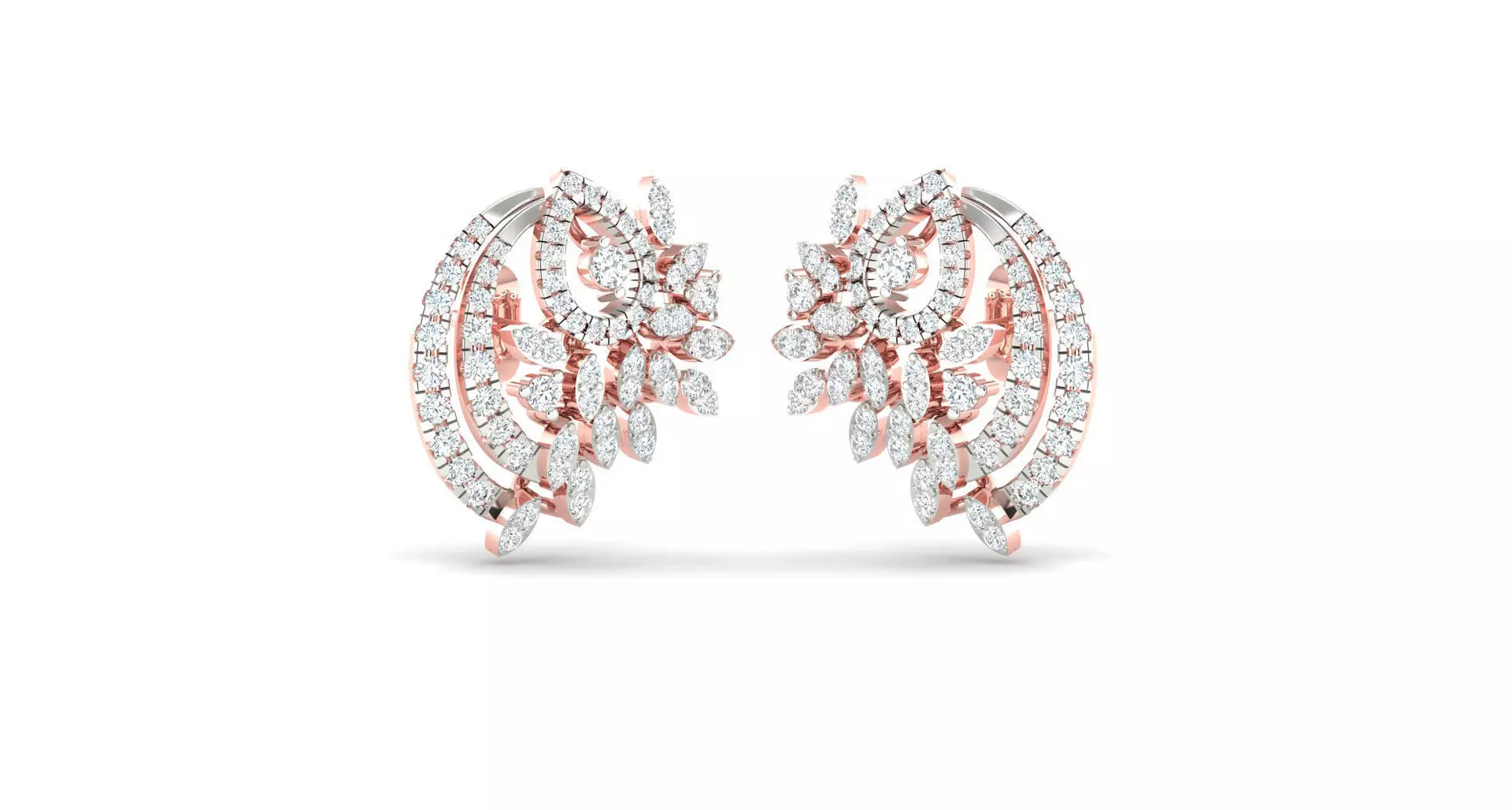 Women earrings 3dm stl render detail 3D print model 3D print model_0