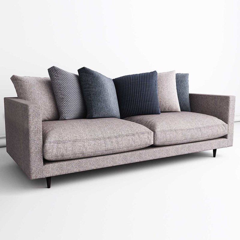 sofa model with pillows 3D model_3