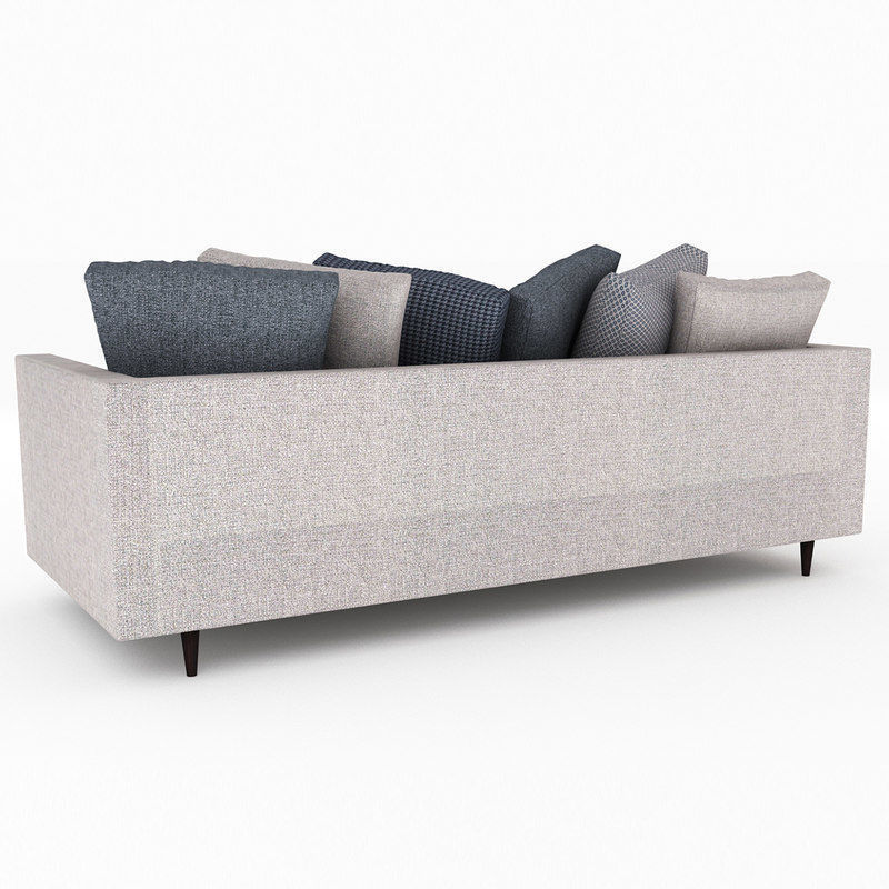 sofa model with pillows 3D model_1