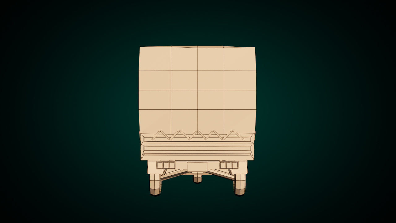 Low Poly Three Wheeled Truck Low-poly 3D model_11
