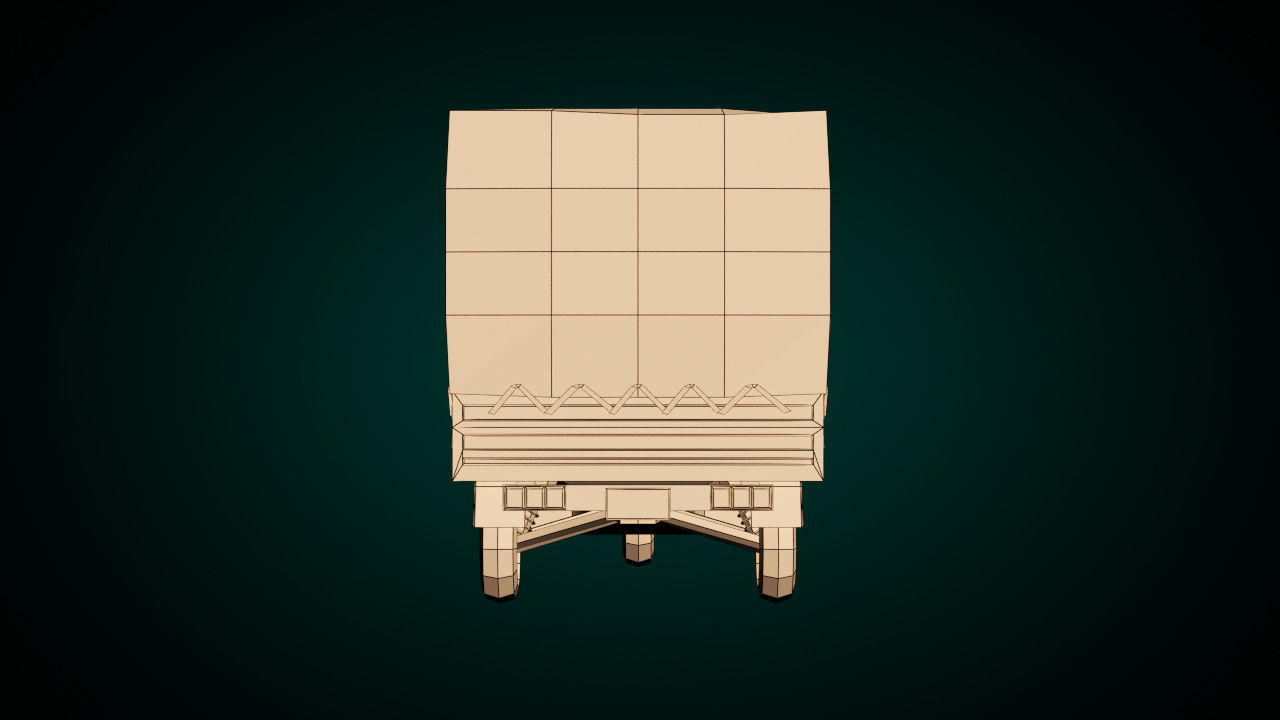 Low Poly Three Wheeled Truck 02 Low-poly 3D model_11