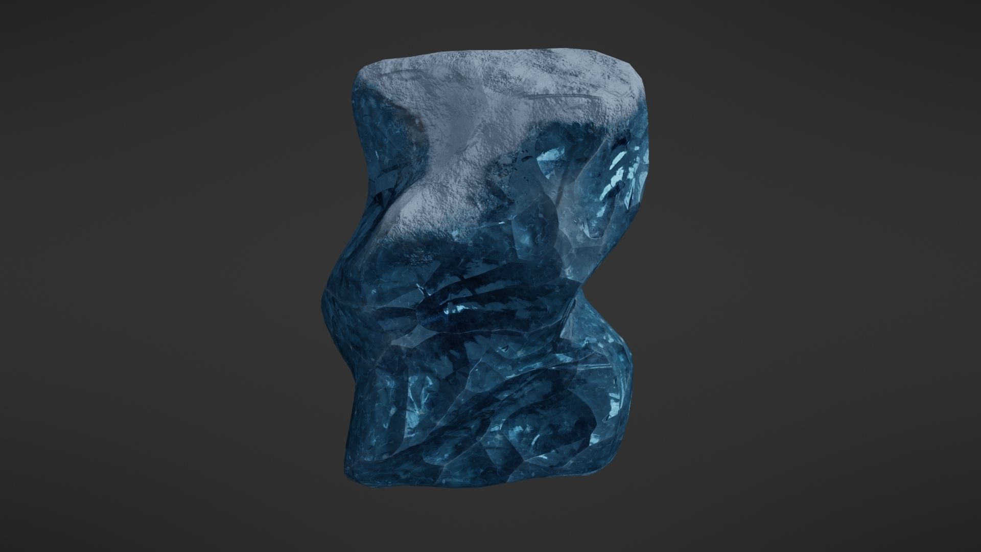 Iceberg rock Low-poly 3D model_2