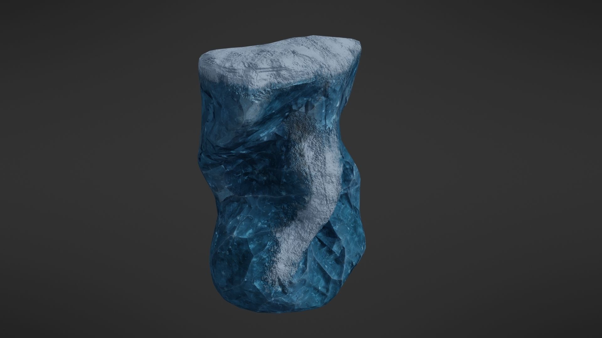 Iceberg rock Low-poly 3D model_12