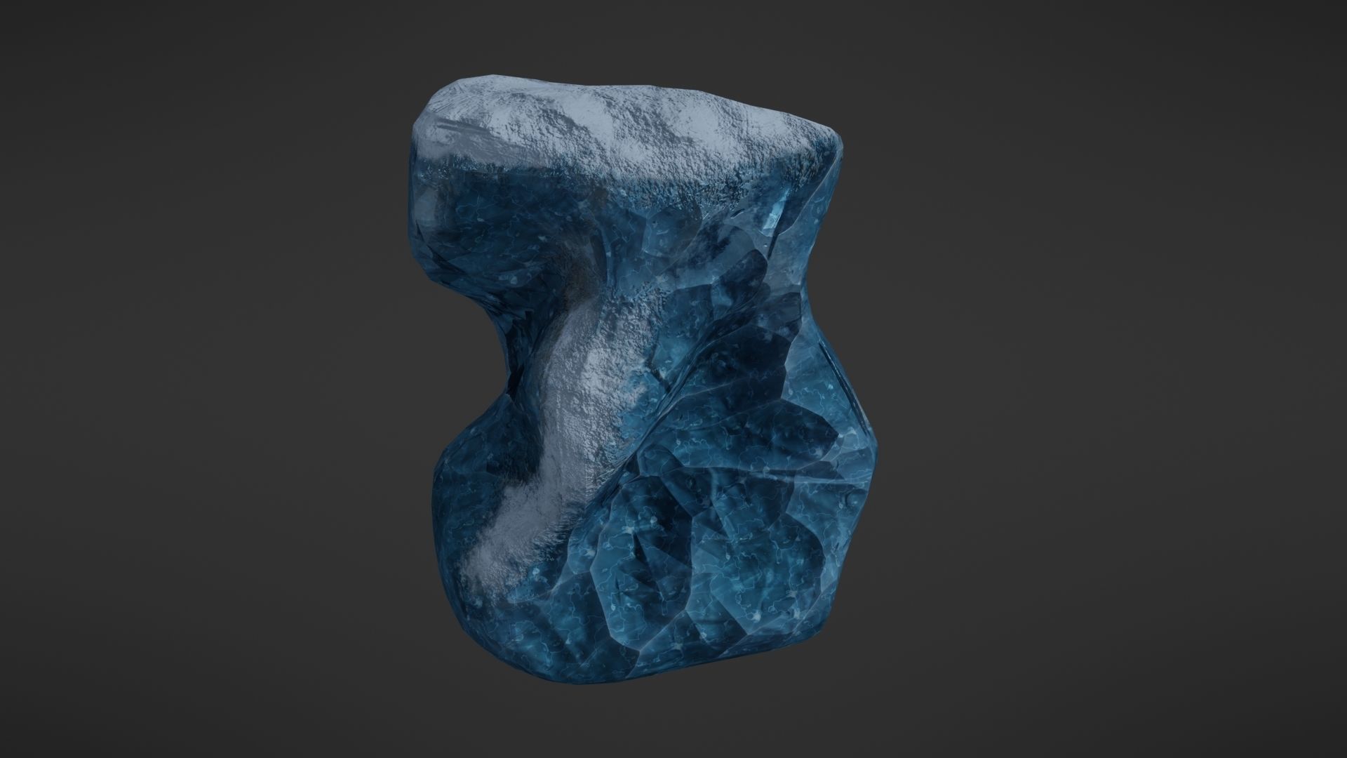 Iceberg rock Low-poly 3D model_8