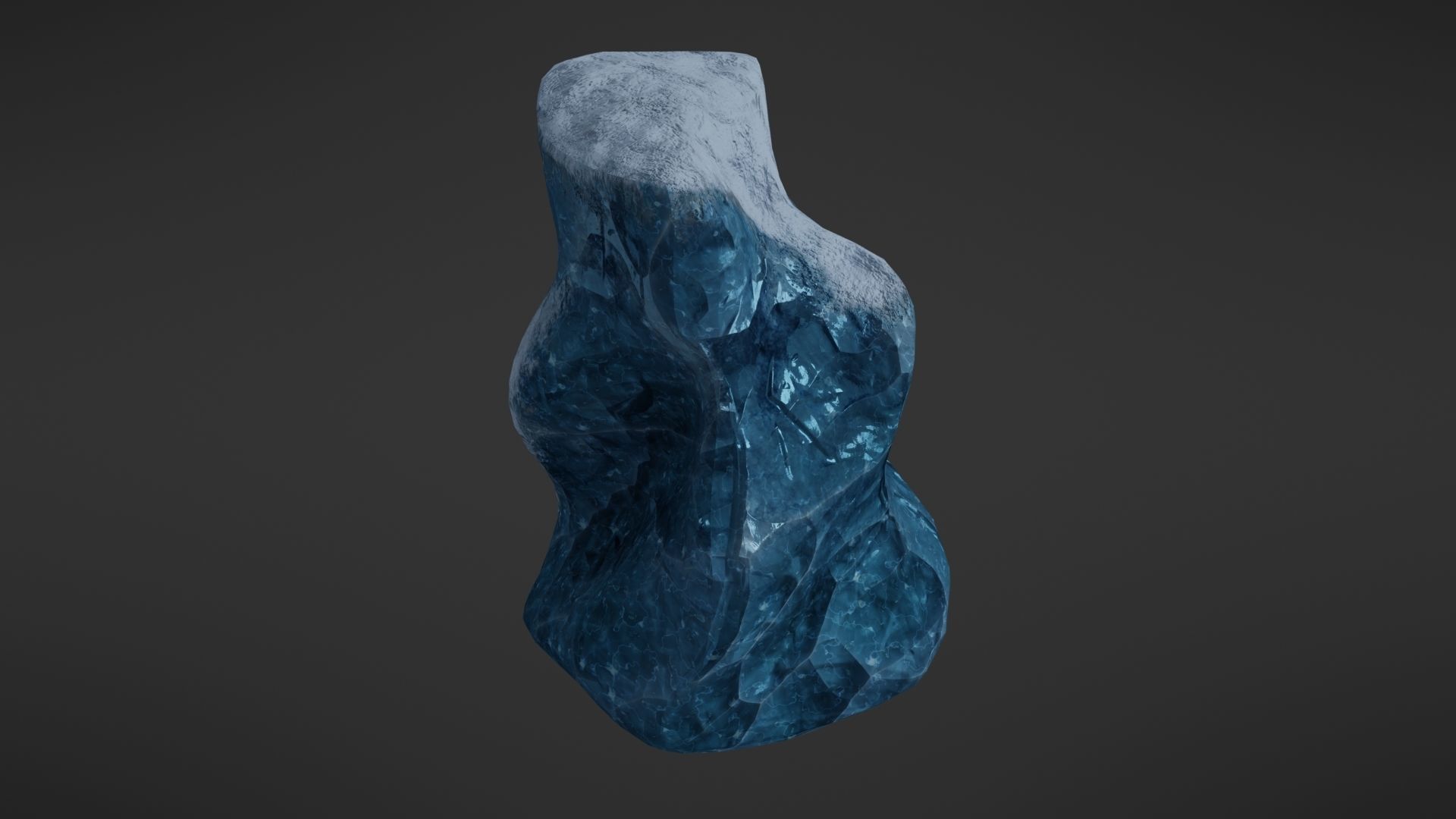 Iceberg rock Low-poly 3D model_5