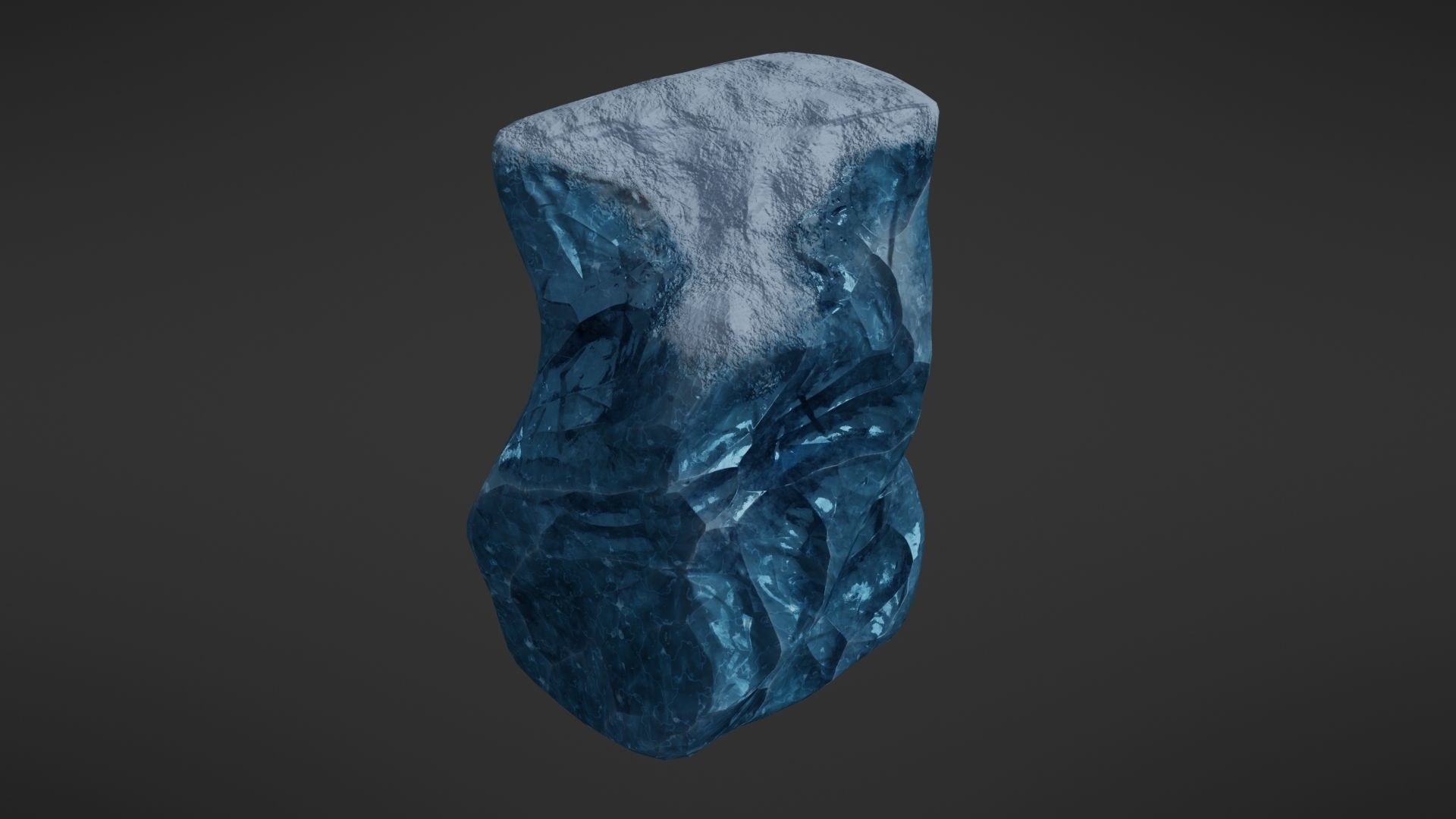Iceberg rock Low-poly 3D model_6