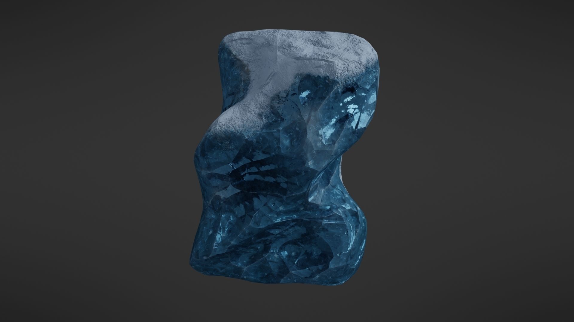 Iceberg rock Low-poly 3D model_3