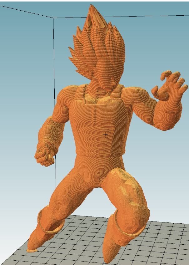 DRAGON BALL CHARACTER BLUE VEGETA Charging Pose 3D print model_5