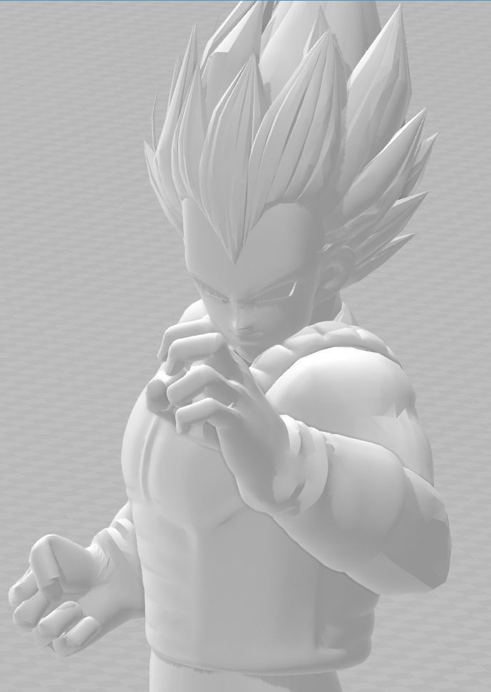 DRAGON BALL CHARACTER BLUE VEGETA Charging Pose 3D print model_4