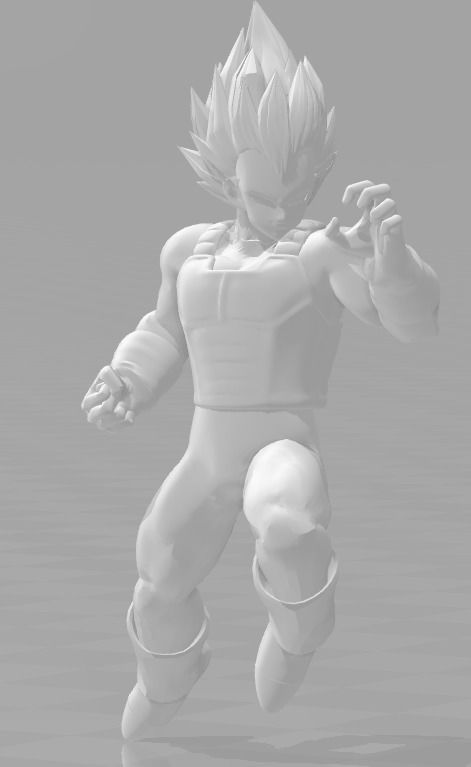 DRAGON BALL CHARACTER BLUE VEGETA Charging Pose 3D print model_2