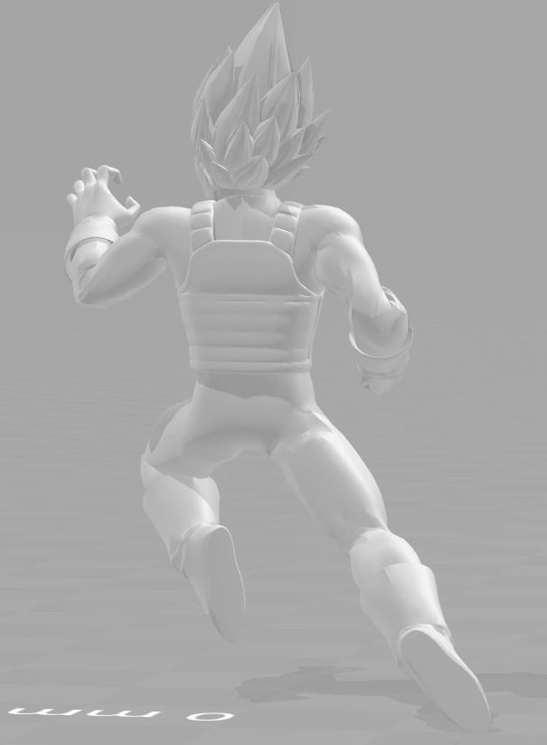 DRAGON BALL CHARACTER BLUE VEGETA Charging Pose 3D print model_3